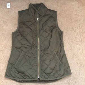 olive green vest